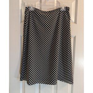 Nine & Company A-Line Polka Dot Skirt Size 8 Black/White